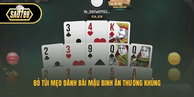 Bỏ túi mẹo đánh bài mậu binh ăn thưởng khủng