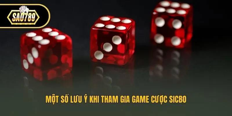 Một số lưu ý khi tham gia game cược Sicbo