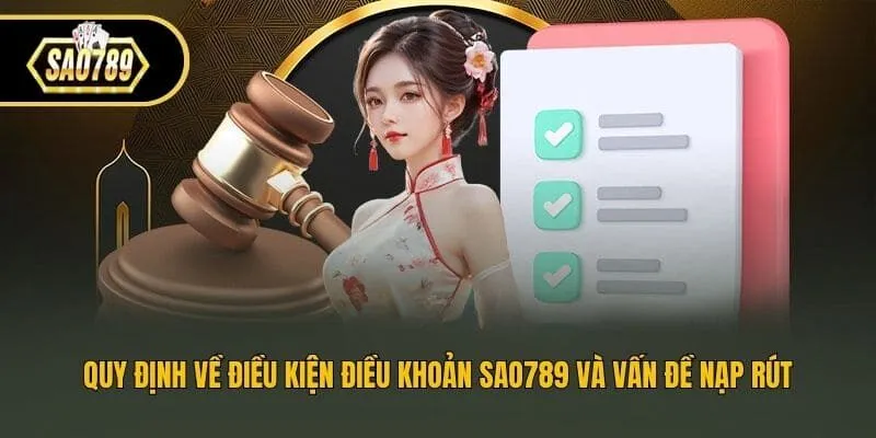 Quy định về điều kiện điều khoản Sao789 và vấn đề nạp rút
